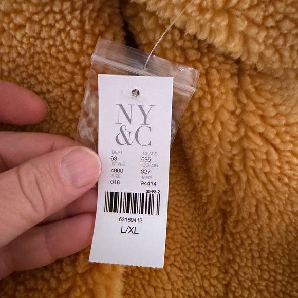 New York & Company Mustard Teddy Jacket - Picture 7 of 8